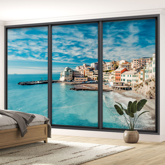 Carta da parati panoramica - Illusione ottica - Vista mare