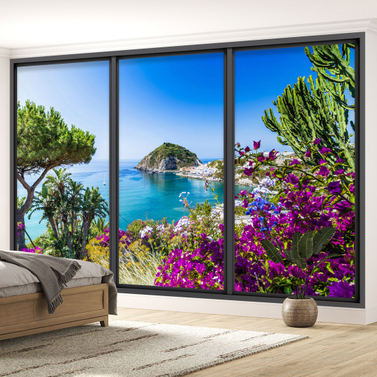 Carta da parati panoramica - Illusione ottica - Vista mare