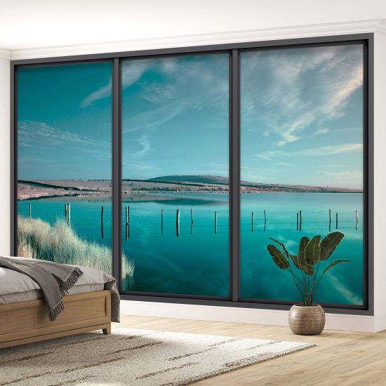 Carta da parati panoramica - Illusione ottica - Vista mare