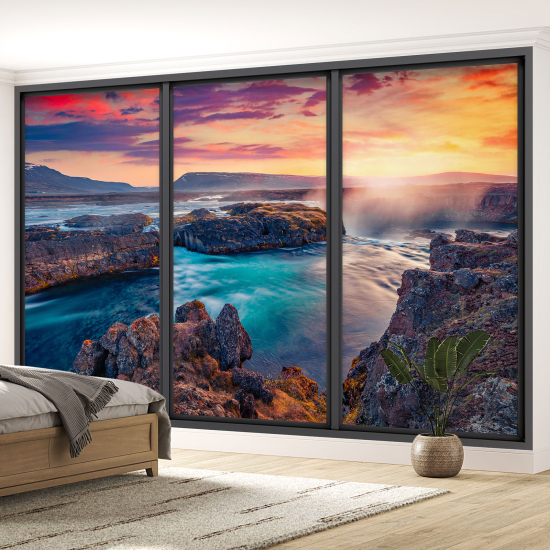 Carta da parati panoramica - Illusione ottica - Vista mare