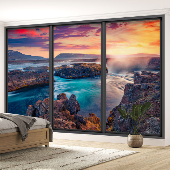 Carta da parati panoramica - Illusione ottica - Vista mare