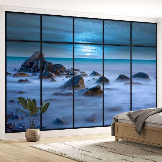 Carta da parati panoramica - Illusione ottica - Vista mare