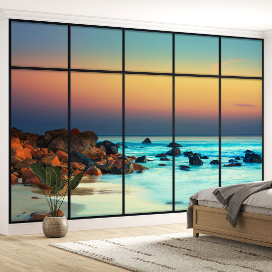 Carta da parati panoramica - Illusione ottica - Vista mare
