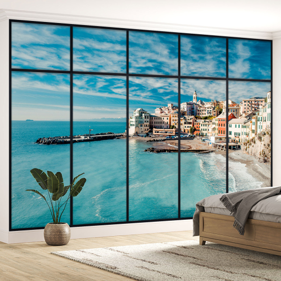 Carta da parati panoramica - Illusione ottica - Vista mare