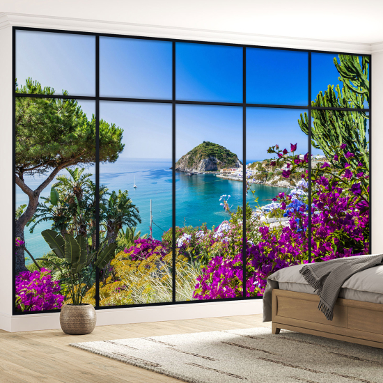 Carta da parati panoramica - Illusione ottica - Vista mare