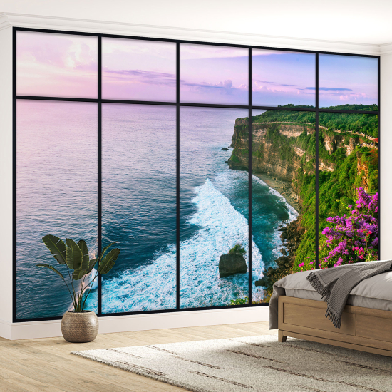 Carta da parati panoramica - Illusione ottica - Vista mare