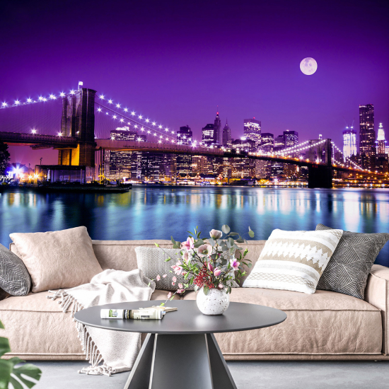 Carta da parati panoramica - New York Luna