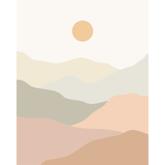 Carta da parati panoramica - Paesaggio Boho