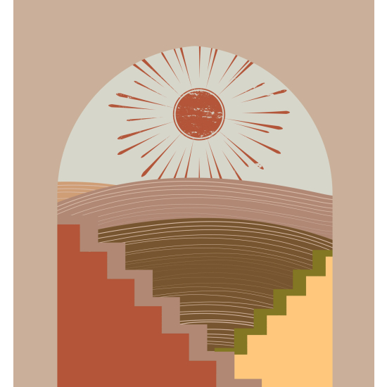 Carta da parati panoramica - Paesaggio Boho
