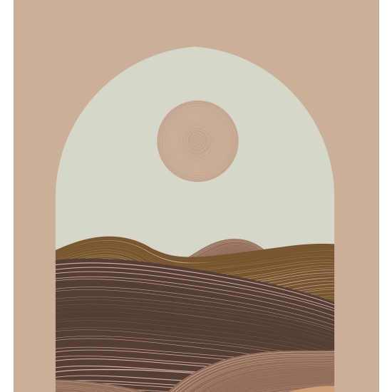 Carta da parati panoramica - Paesaggio Boho