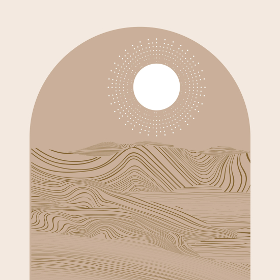 Carta da parati panoramica - Paesaggio Boho