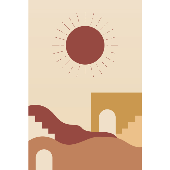 Carta da parati panoramica - Paesaggio Boho