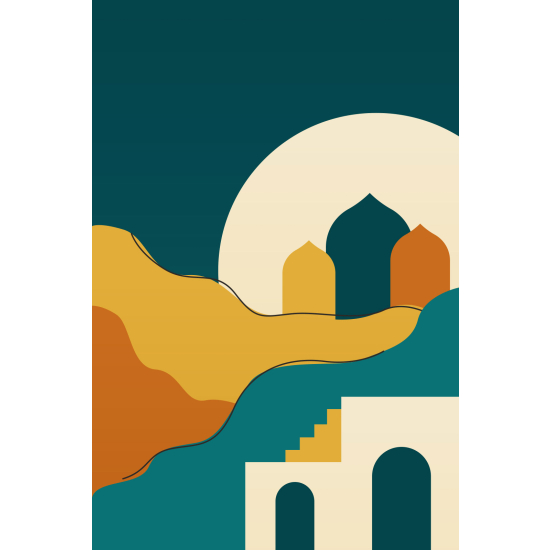 Carta da parati panoramica - Paesaggio Boho