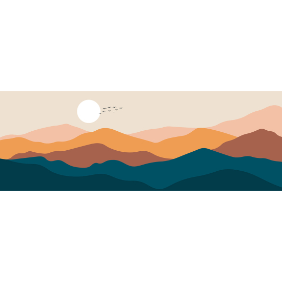 Carta da parati panoramica - Paesaggio Boho