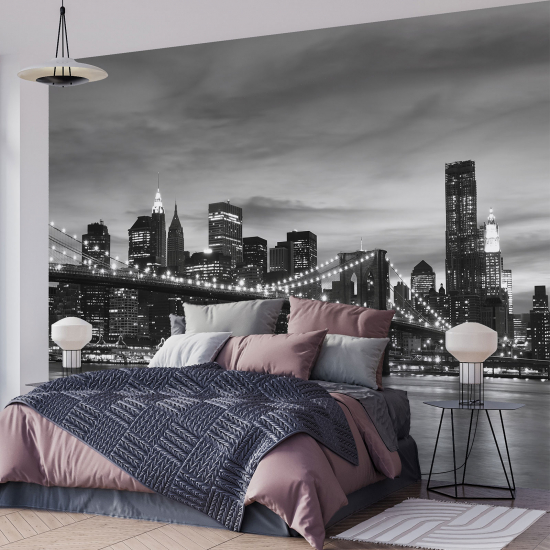 Carta da parati panoramica - Panorama New York in bianco e nero