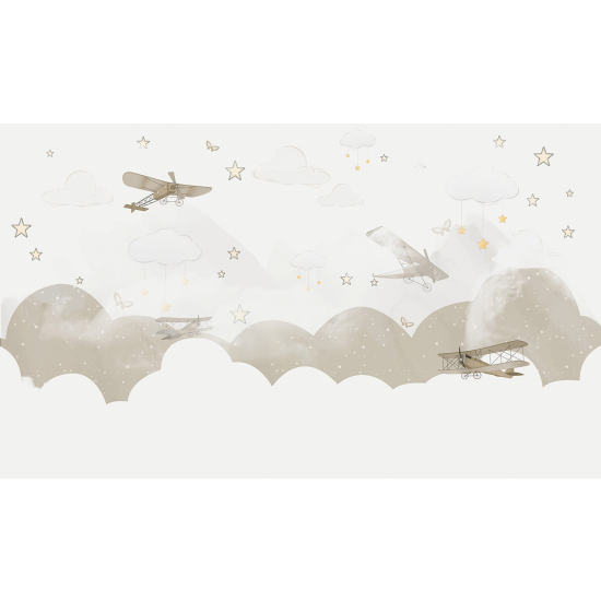 Carta da parati panoramica per bambini - Aerei