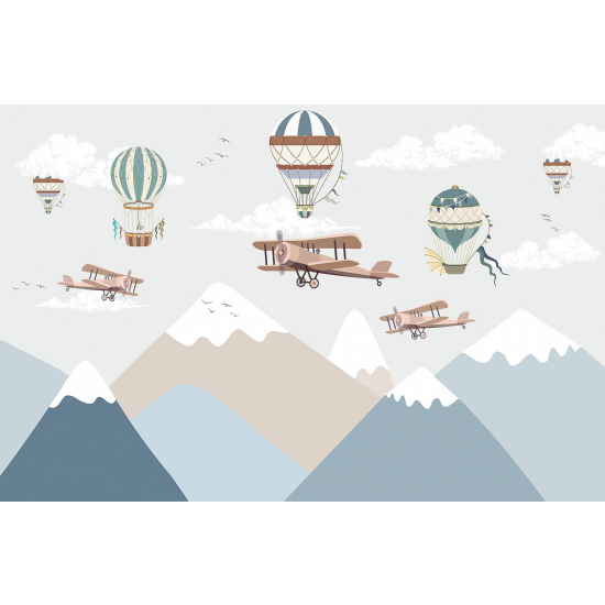 Carta da parati panoramica per bambini - Aerei