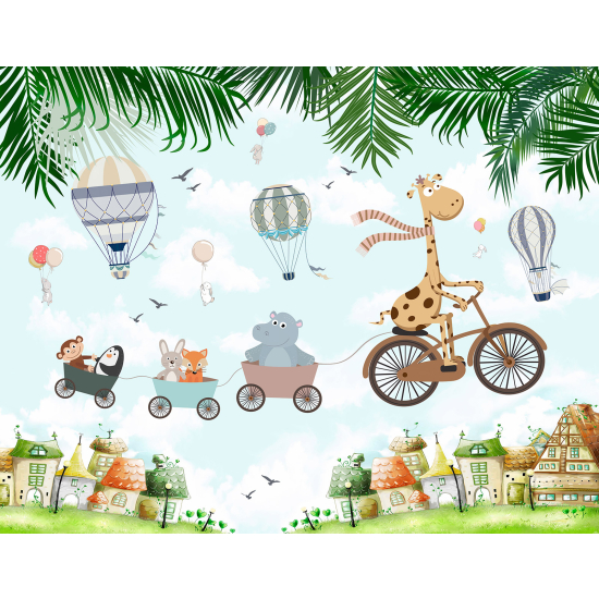 Carta da parati panoramica per bambini - Animali