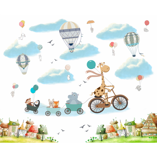 Carta da parati panoramica per bambini - Animali