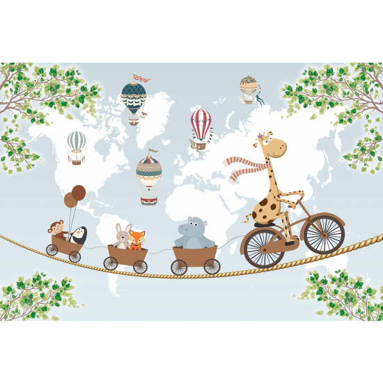 Carta da parati panoramica per bambini - Animali