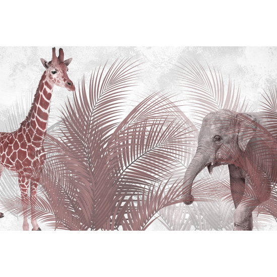 Carta da parati panoramica per bambini - Animali della Giungla