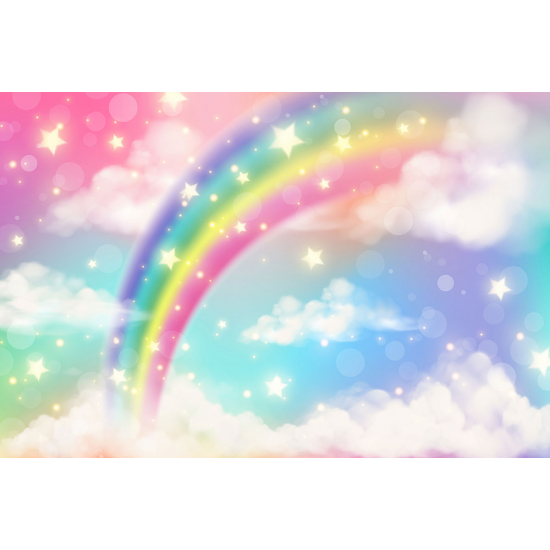 Carta da parati panoramica per bambini - Arcobaleno