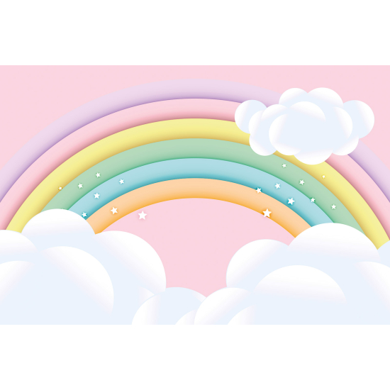 Carta da parati panoramica per bambini - Arcobaleno