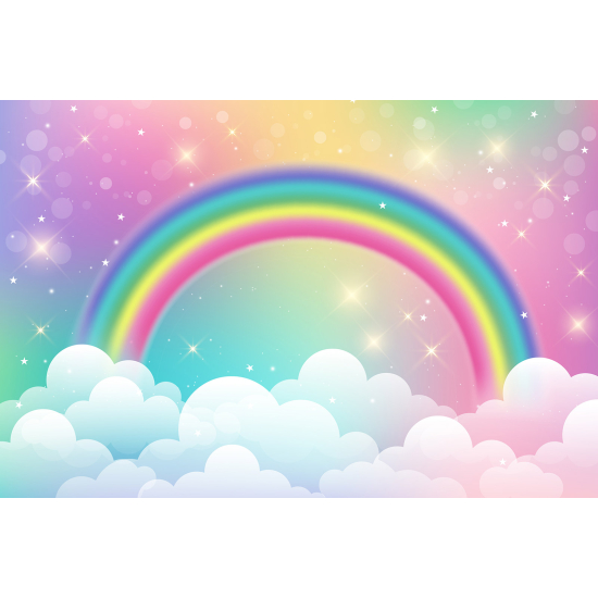 Carta da parati panoramica per bambini - Arcobaleno