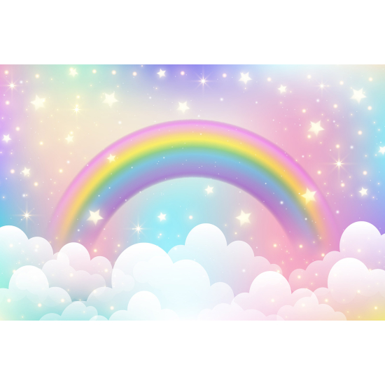 Carta da parati panoramica per bambini - Arcobaleno