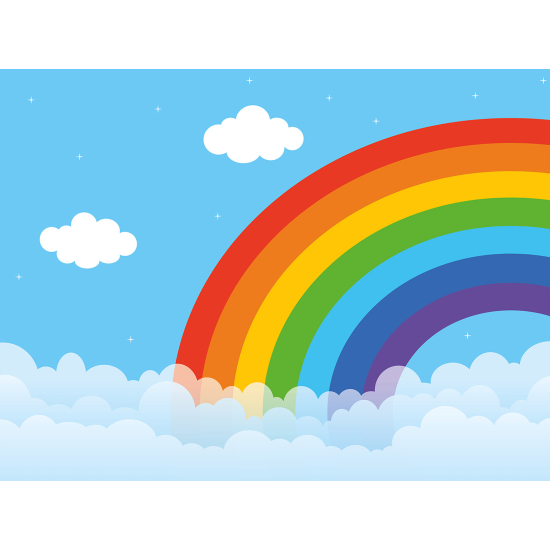 Carta da parati panoramica per bambini - Arcobaleno