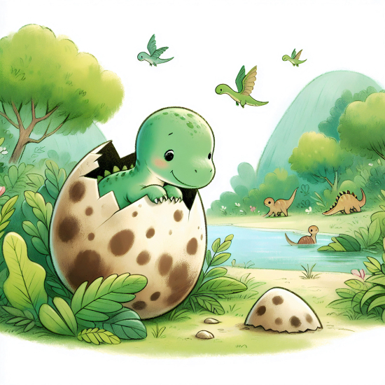 Carta da parati panoramica per bambini - Baby Dinosauro