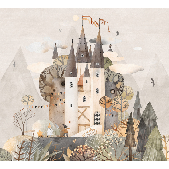 Carta da parati panoramica per bambini - Castello
