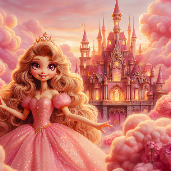 Carta da parati panoramica per bambini - Castello della principessa