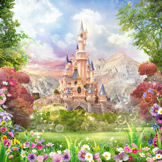Carta da parati panoramica per bambini - Castello Incantato