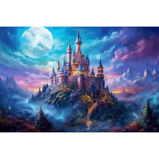 Carta da parati panoramica per bambini - Castello Incantato