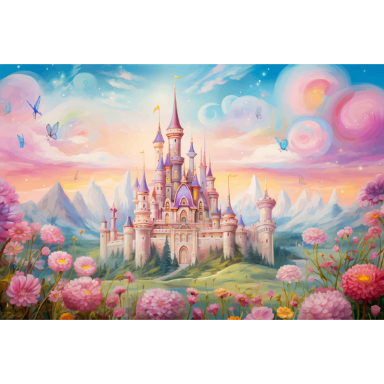 Carta da parati panoramica per bambini - Castello Incantato