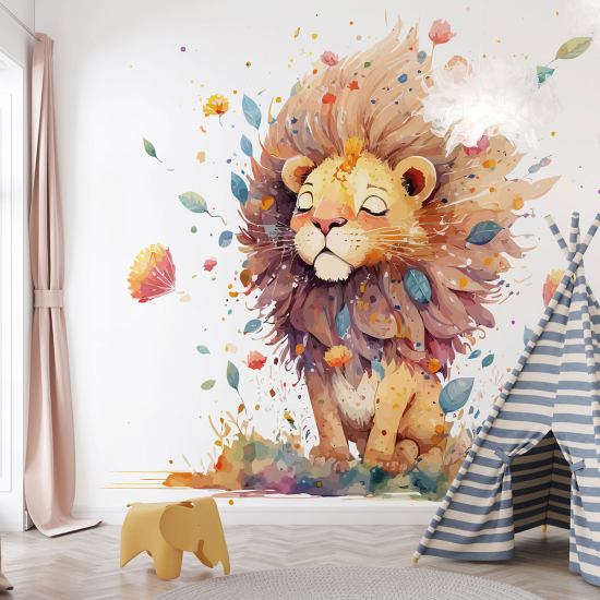 Carta da parati panoramica per bambini - Cucciolo di leone