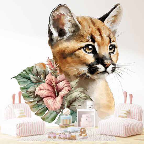 Carta da parati panoramica per bambini - Cucciolo di Puma