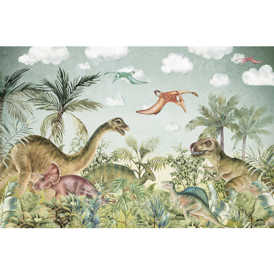 Carta da parati panoramica per bambini - Dinosauri - 2646