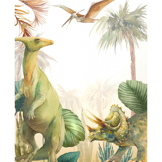 Carta da parati panoramica per bambini - Dinosauri