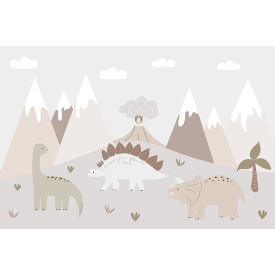 Carta da parati panoramica per bambini - Dinosauri