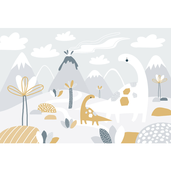 Carta da parati panoramica per bambini - Dinosauri