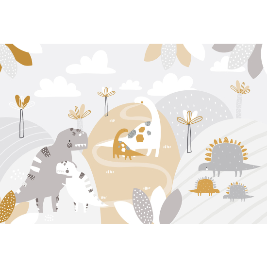 Carta da parati panoramica per bambini - Dinosauri