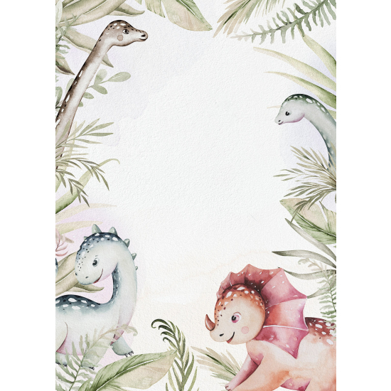 Carta da parati panoramica per bambini - Dinosauri