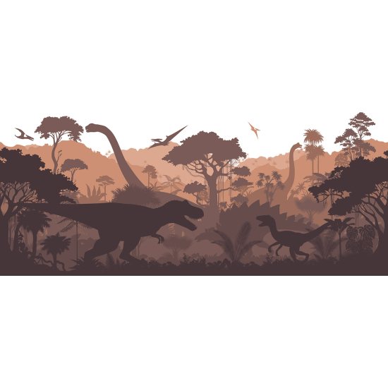 Carta da parati panoramica per bambini - Dinosauri