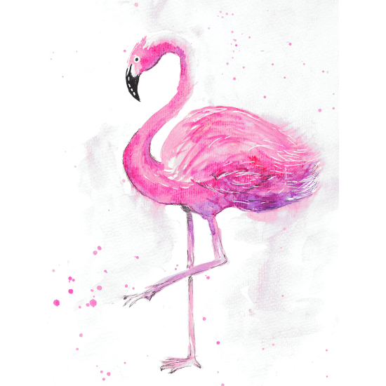 Carta da parati panoramica per bambini - Fenicottero Rosa