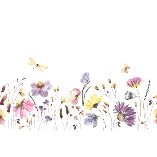Carta da parati panoramica per bambini - Fiori