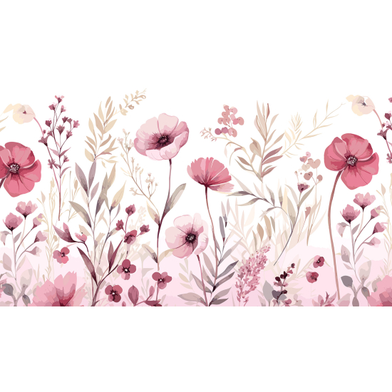 Carta da parati panoramica per bambini - Fiori