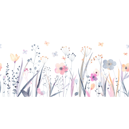 Carta da parati panoramica per bambini - Fiori