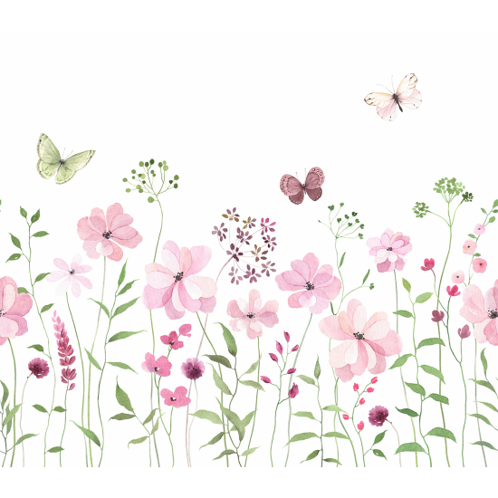 Carta da parati panoramica per bambini - Fiori